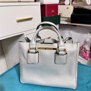 Steve Madden Silver Tote Bag